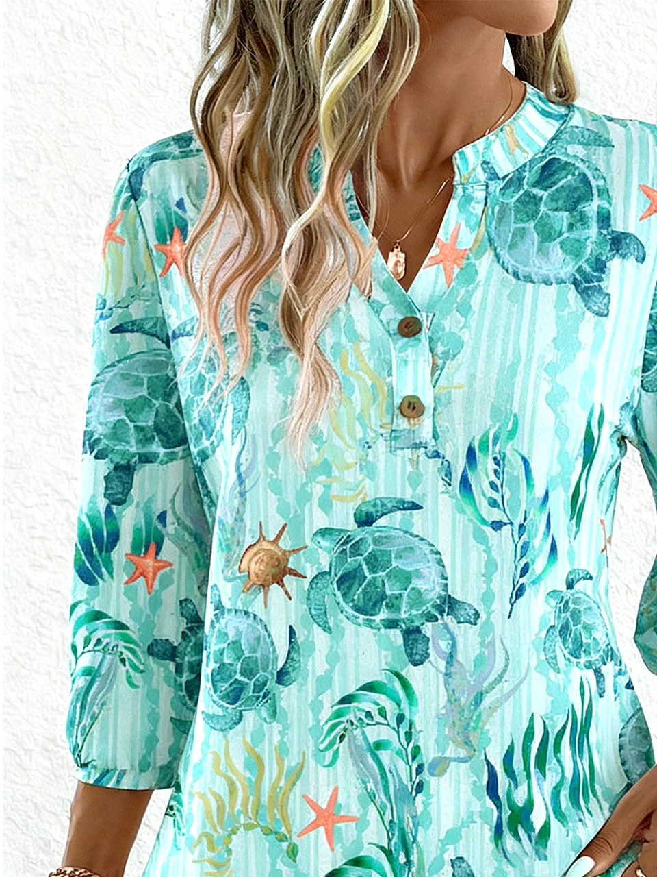 Elegant Marine Life Loose T-Shirt