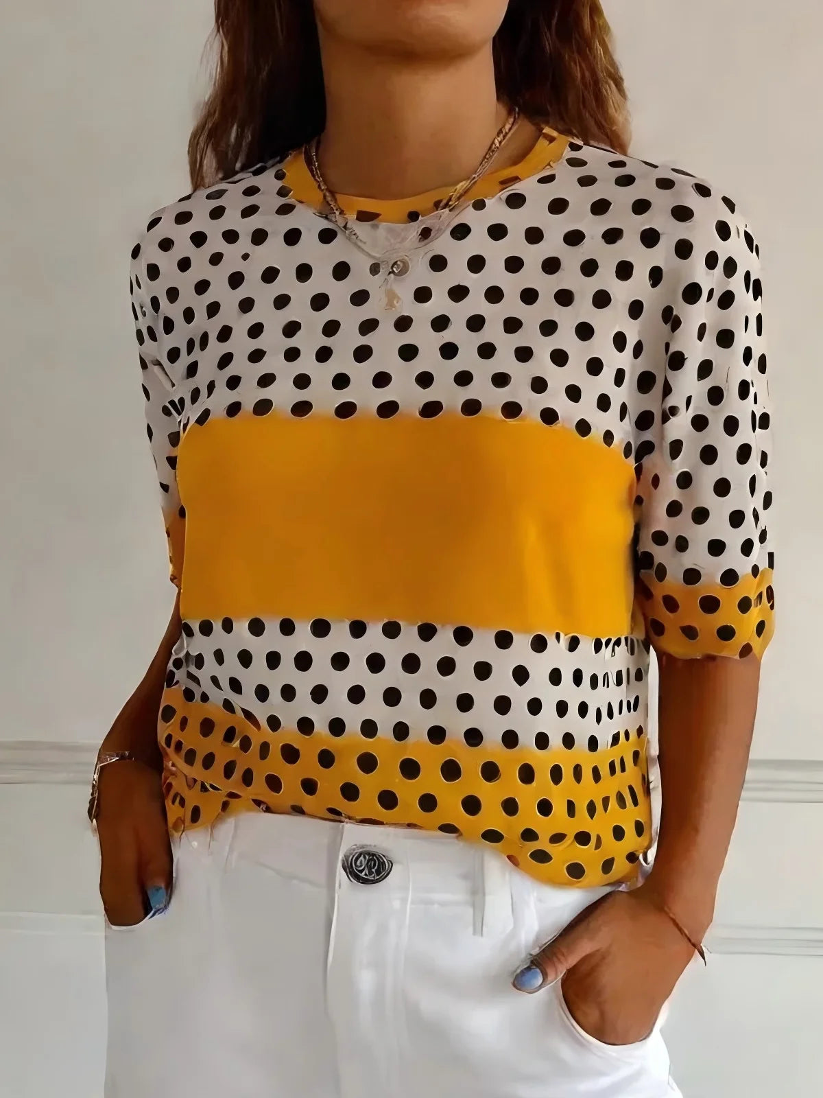 Casual Long Sleeve Round Neck T-Shirt