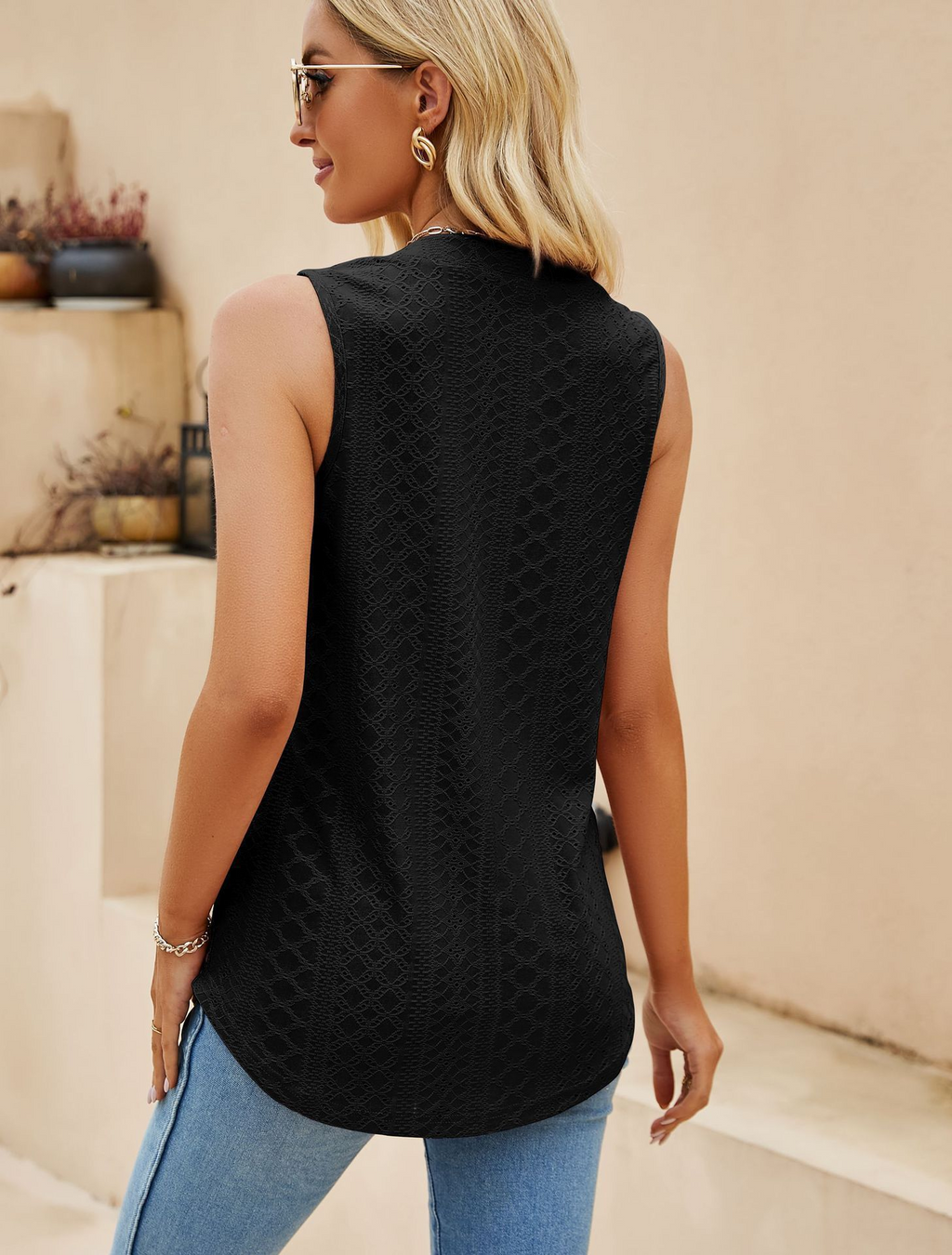 V Neck Sleeveless Summer Going Out Vacation Casual Tank Top