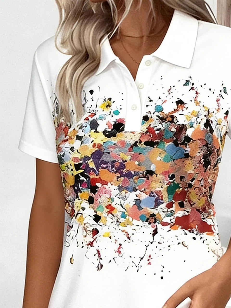 Regular Fit Gradient Pattern Casual T-Shirt