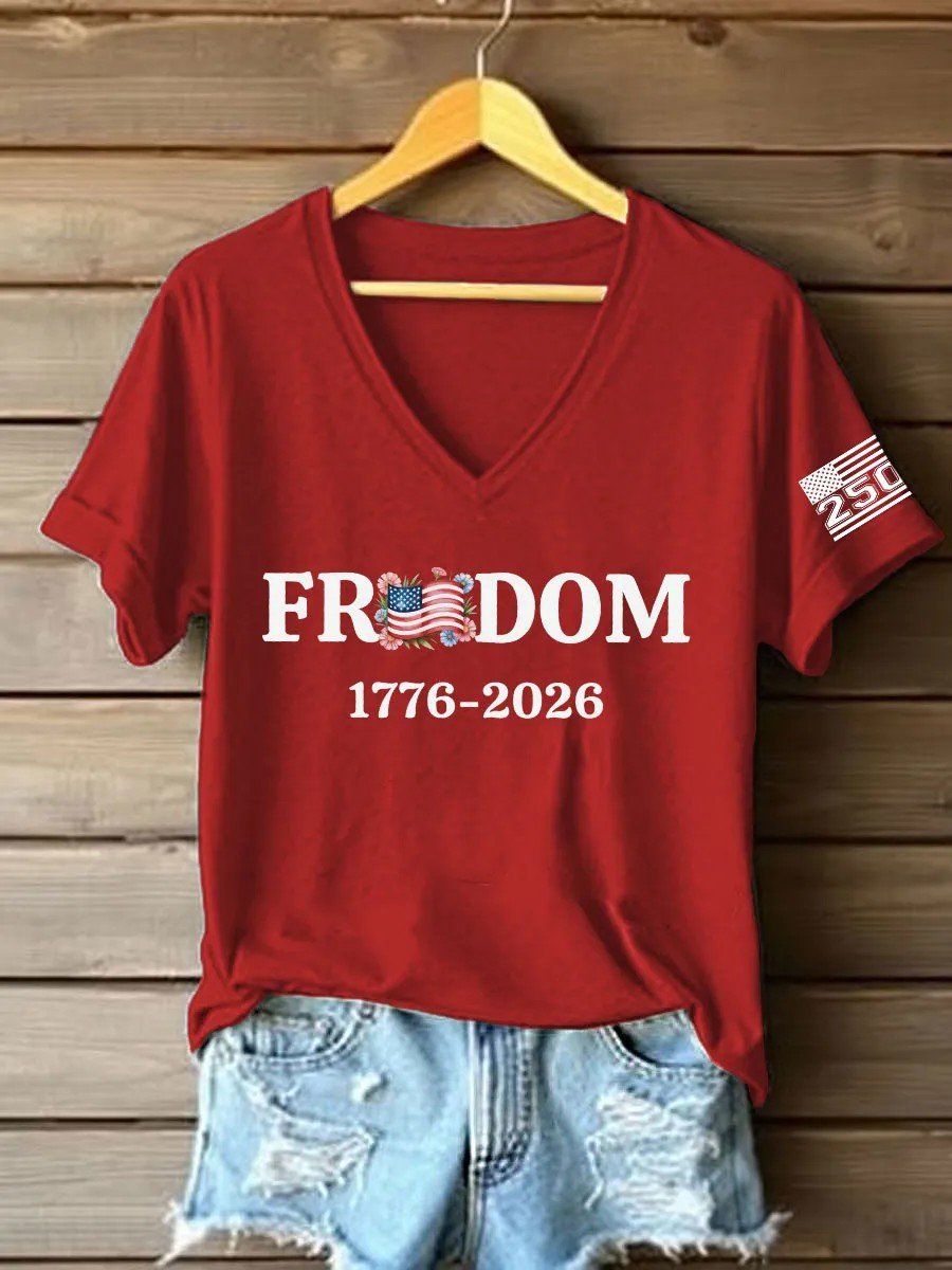 Regular Fit Elegant Cotton V Neck T-Shirt