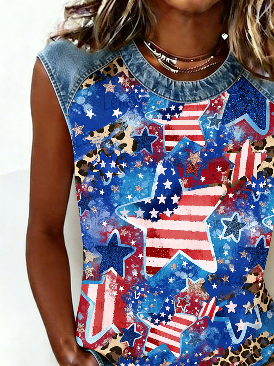 Vintage Independence Day Loose Tank Top