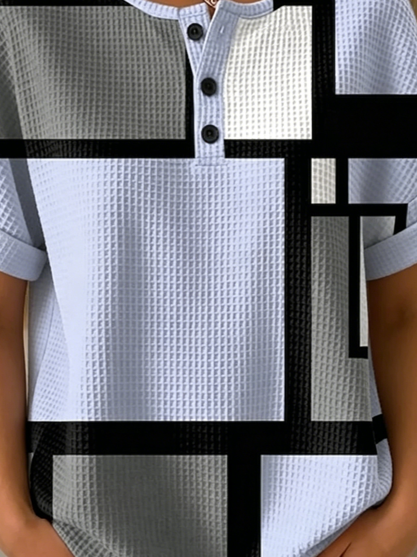 Casual Geometric Others Loose T-Shirt