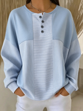Striped Others Loose Casual Sweatshirt