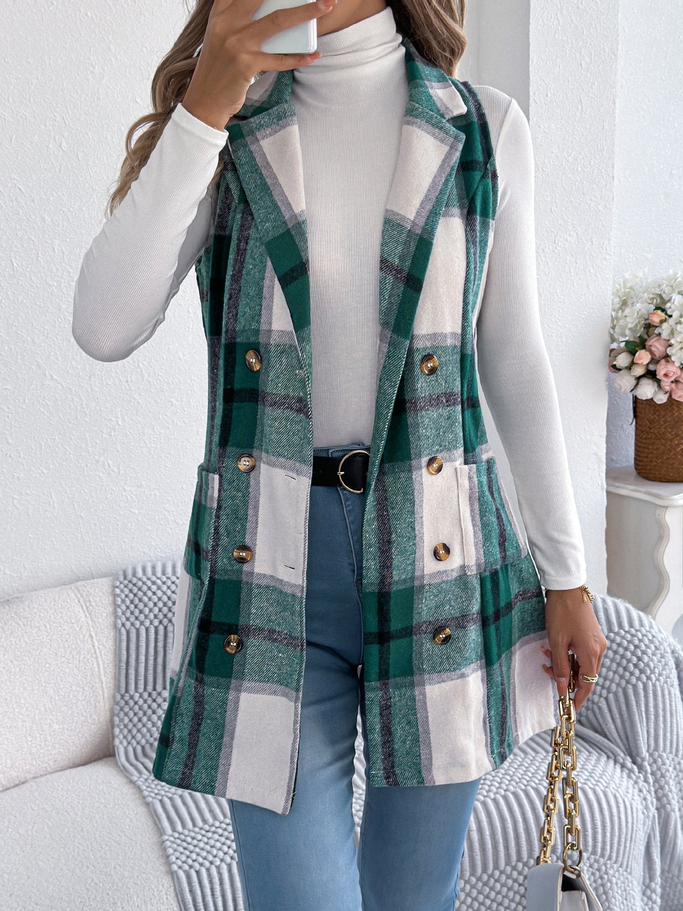 Geometric Casual Vest