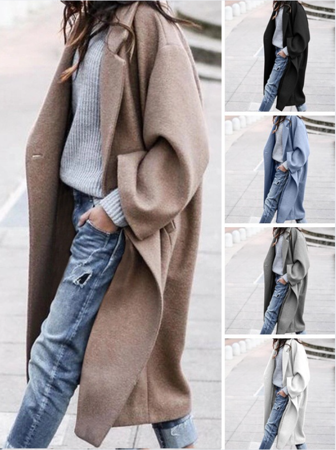Shawl Collar Simple Plain Coat