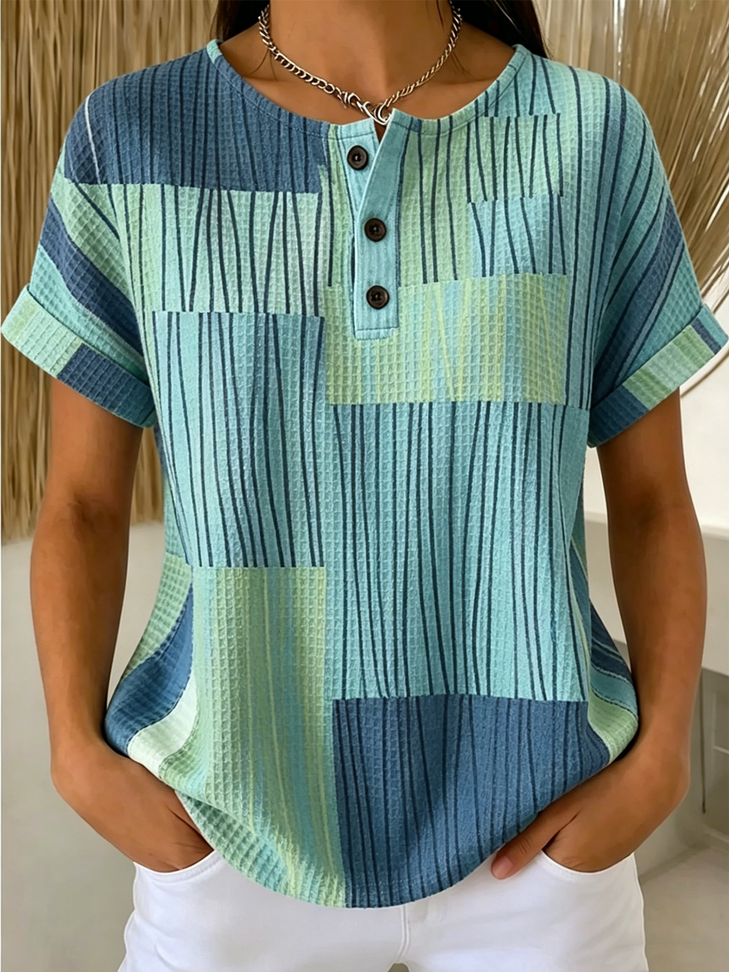 Others Casual Loose Geometric T-Shirt