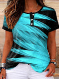 Others Casual Gradient Pattern Loose T-Shirt