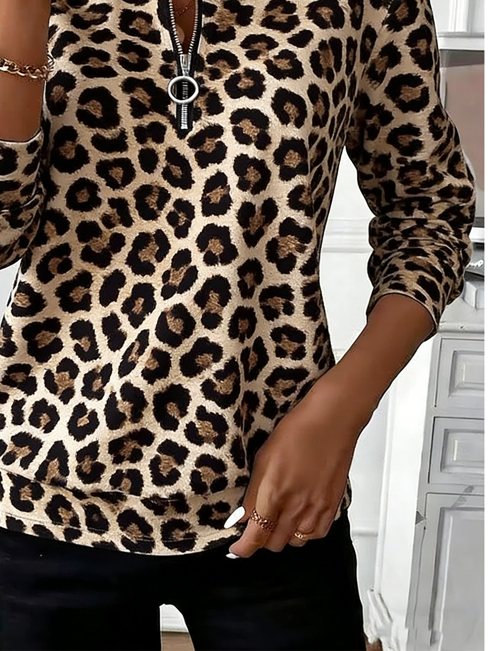 Leopard Vintage Loose Sweatshirt