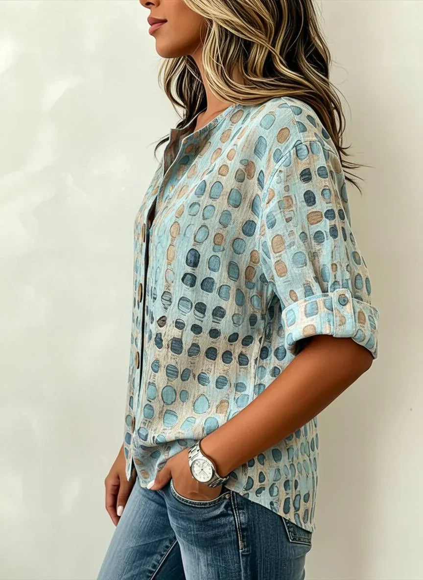 Vintage Stand Collar Shirt