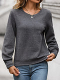 Casual Geometric Crew Neck Sweatshirt