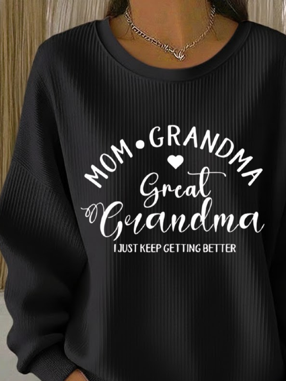 Casual Printing Text Letters Loose Sweatshirt