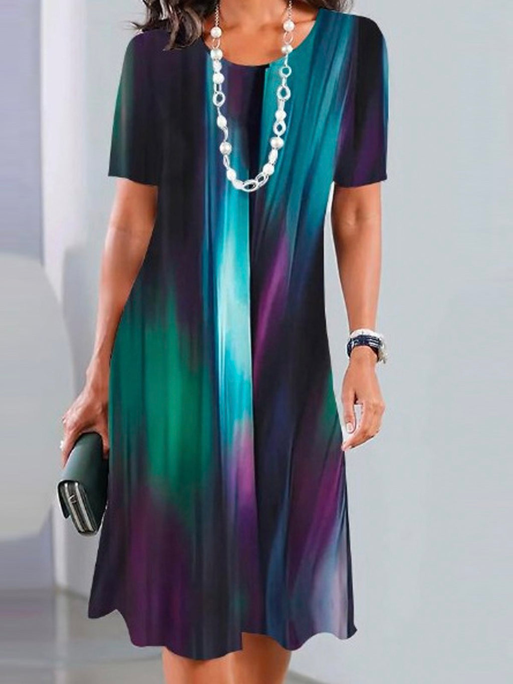 Pocket Stitching Casual Dress