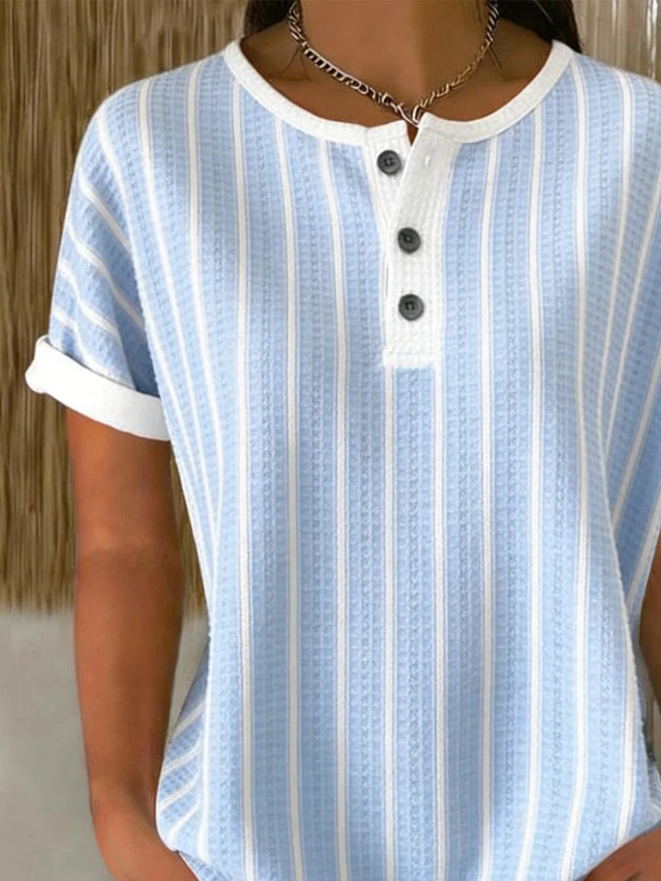 Others Striped Vintage Loose T-Shirt