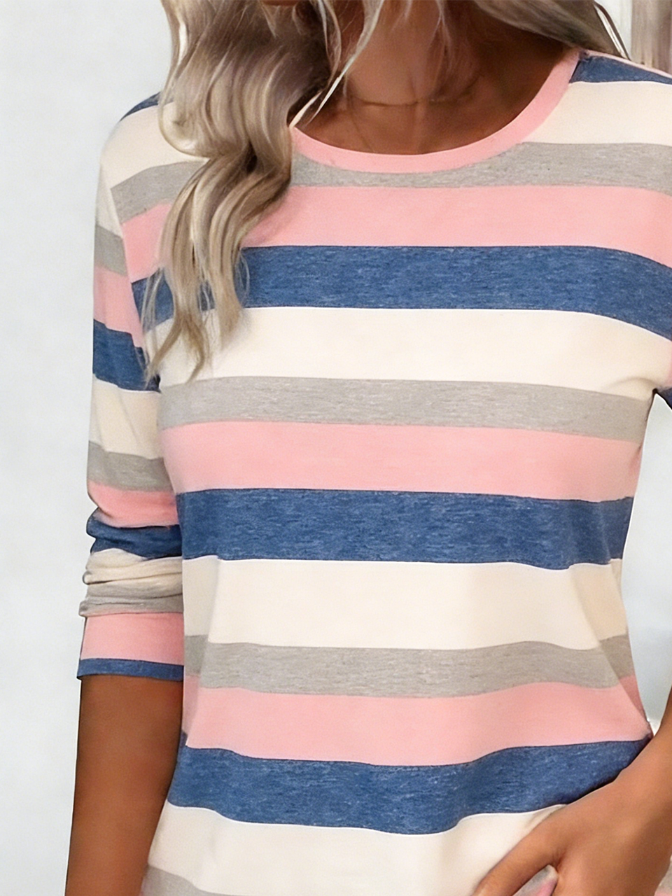 Cotton-Blend Vintage Loose T-Shirt