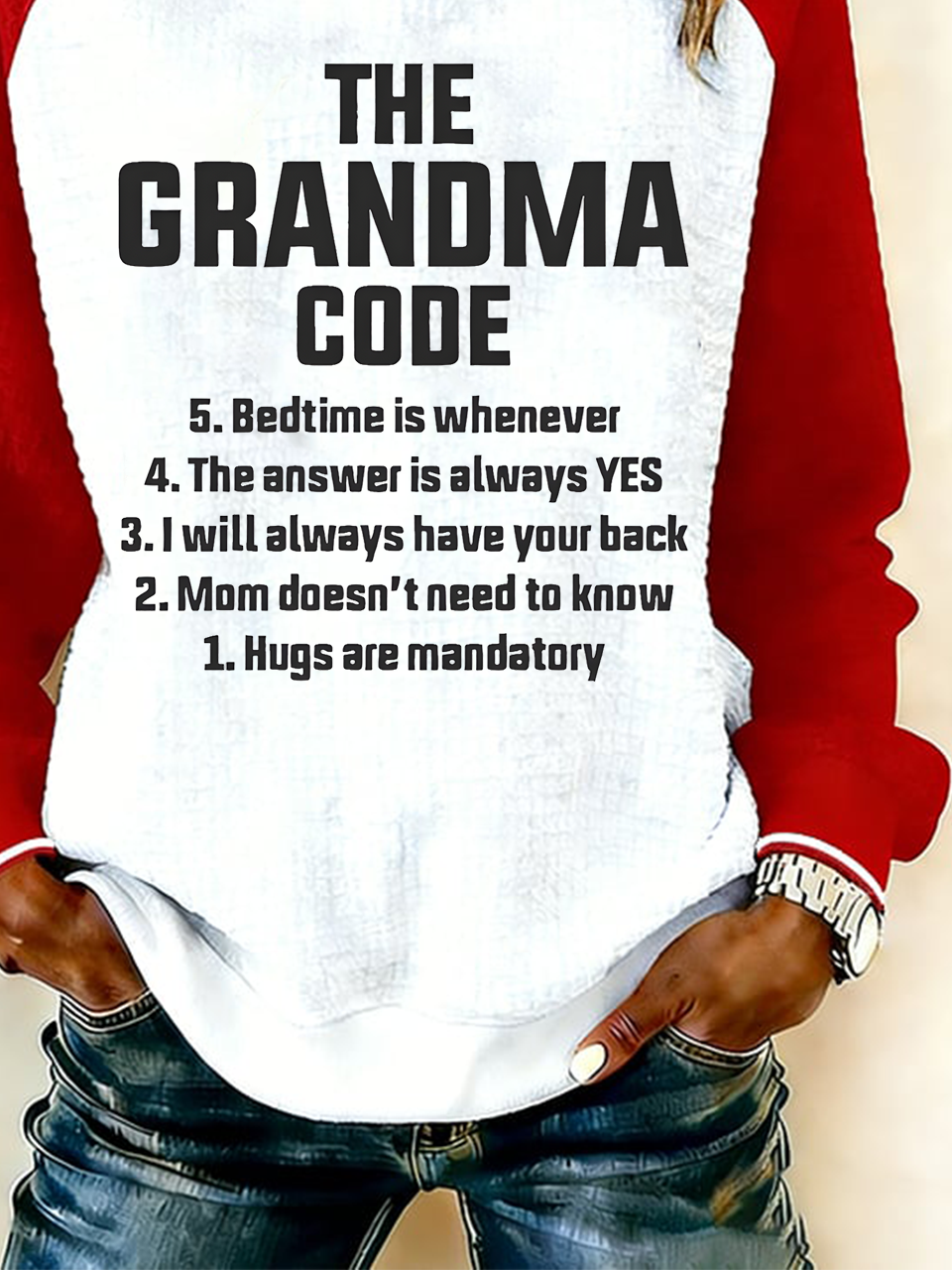 Text Letters Crew Neck Loose Casual Sweatshirt