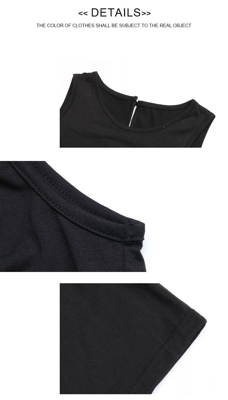 Plain Elegant Cotton-Blend Crew Neck Dress With No