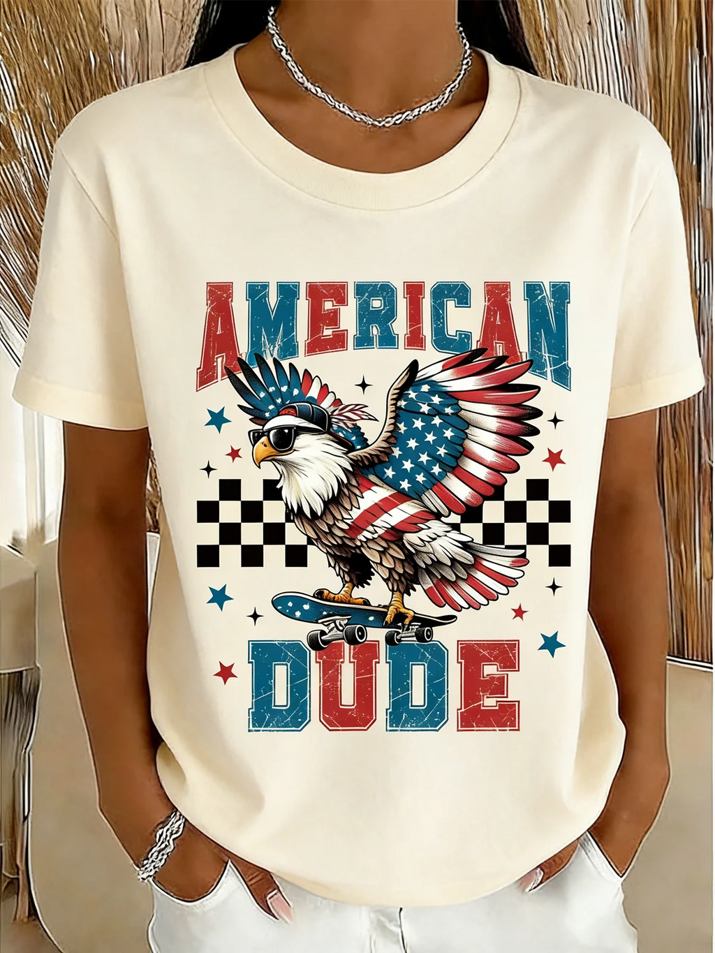 Text Letters Cotton Regular Fit Casual T-Shirt