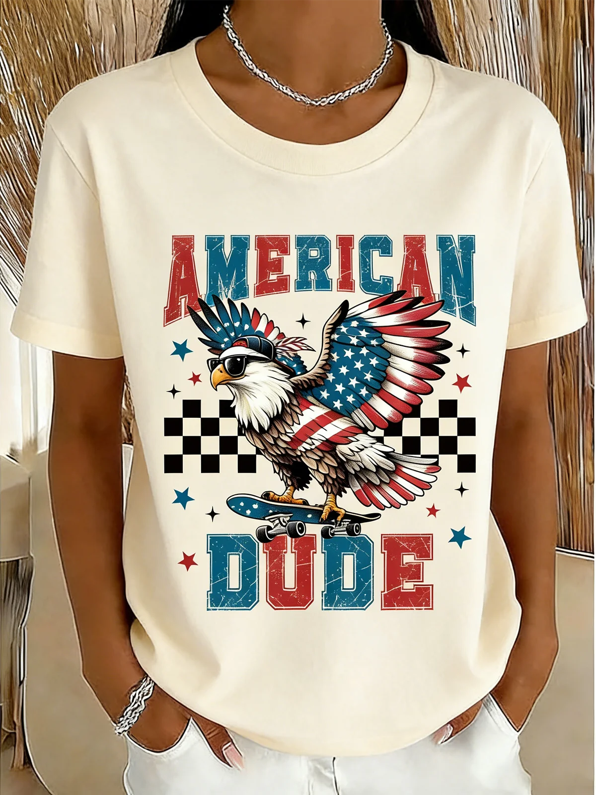Text Letters Cotton Regular Fit Casual T-Shirt