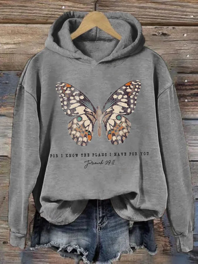 Women's Casual Jeremiah 29 11, For I Know the Plans I Have For You Print Hoodie