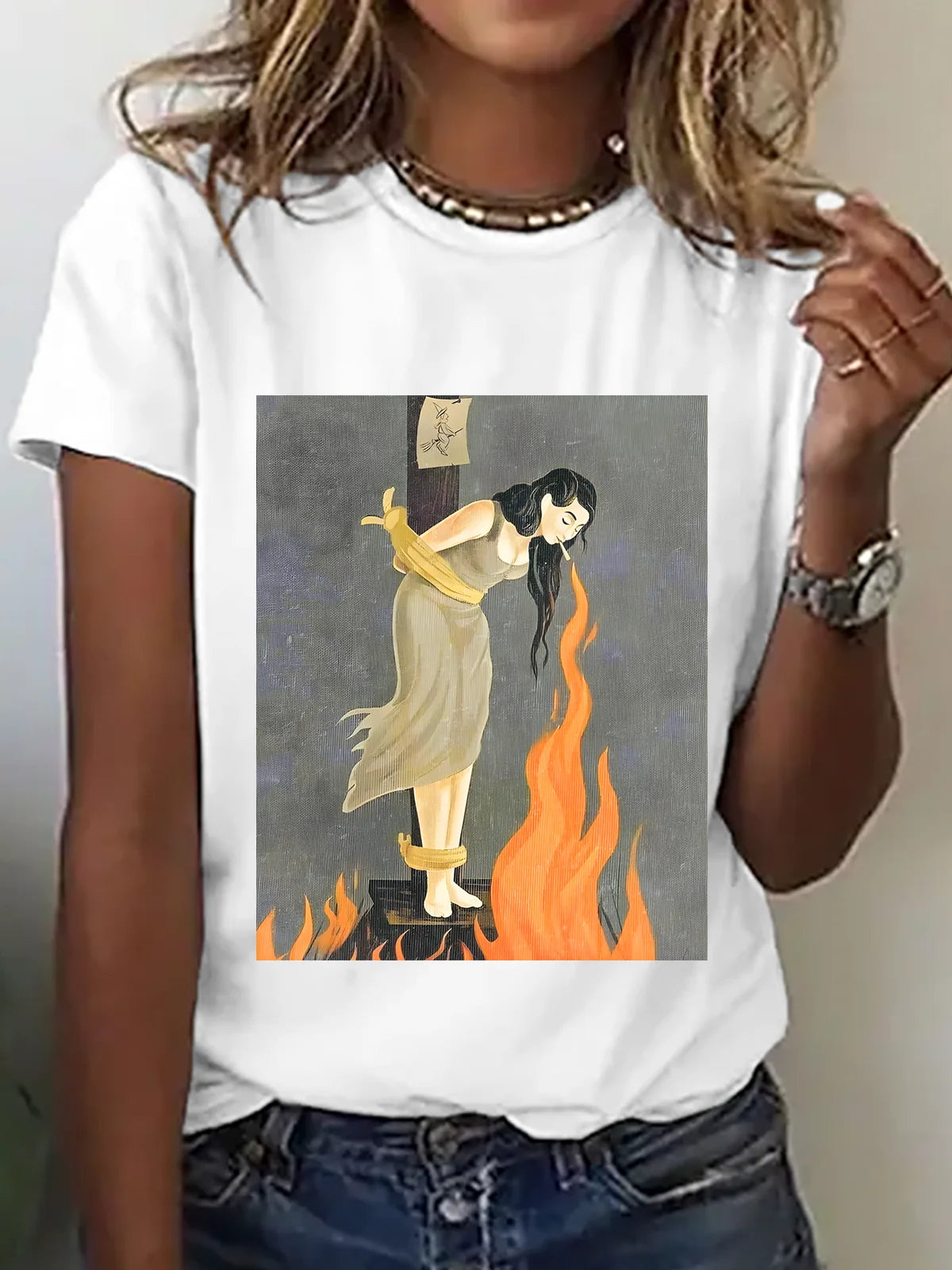 STAY CALM Print T-Shirt