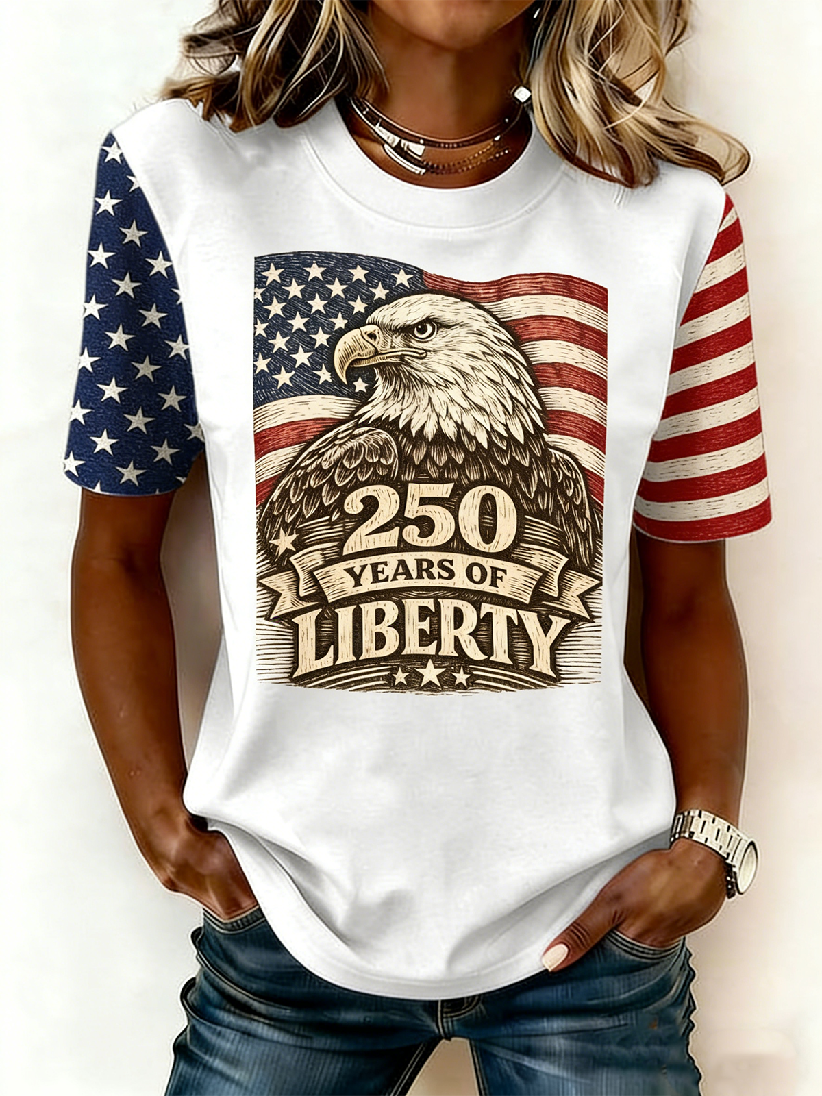 250th anniversary Casual Crew Neck T-Shirt