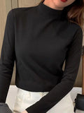 Casual Mock Neck T-Shirt