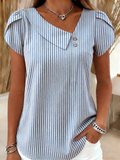 Striped Others Loose Casual T-Shirt