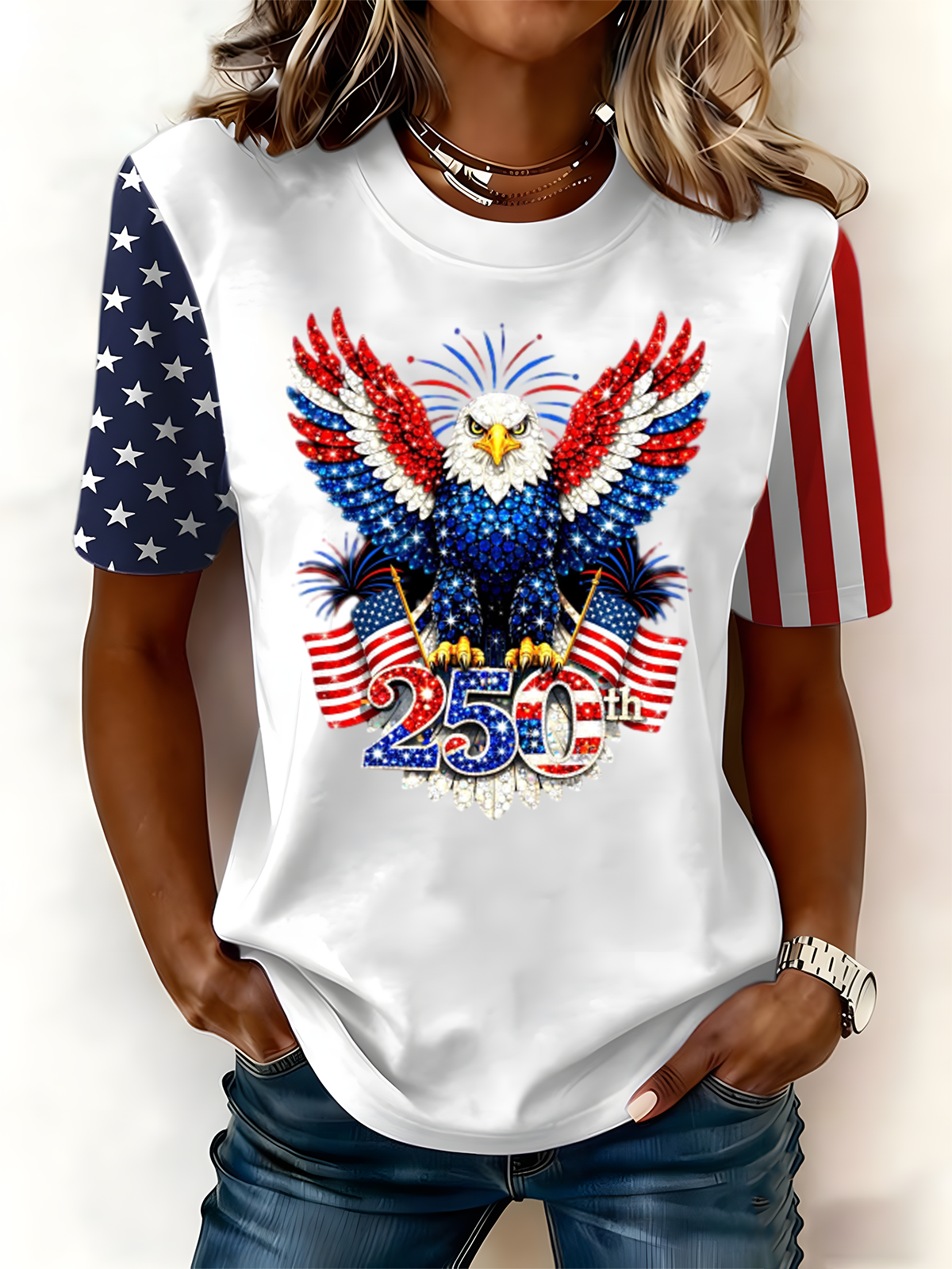 250th anniversary Casual Crew Neck T-Shirt