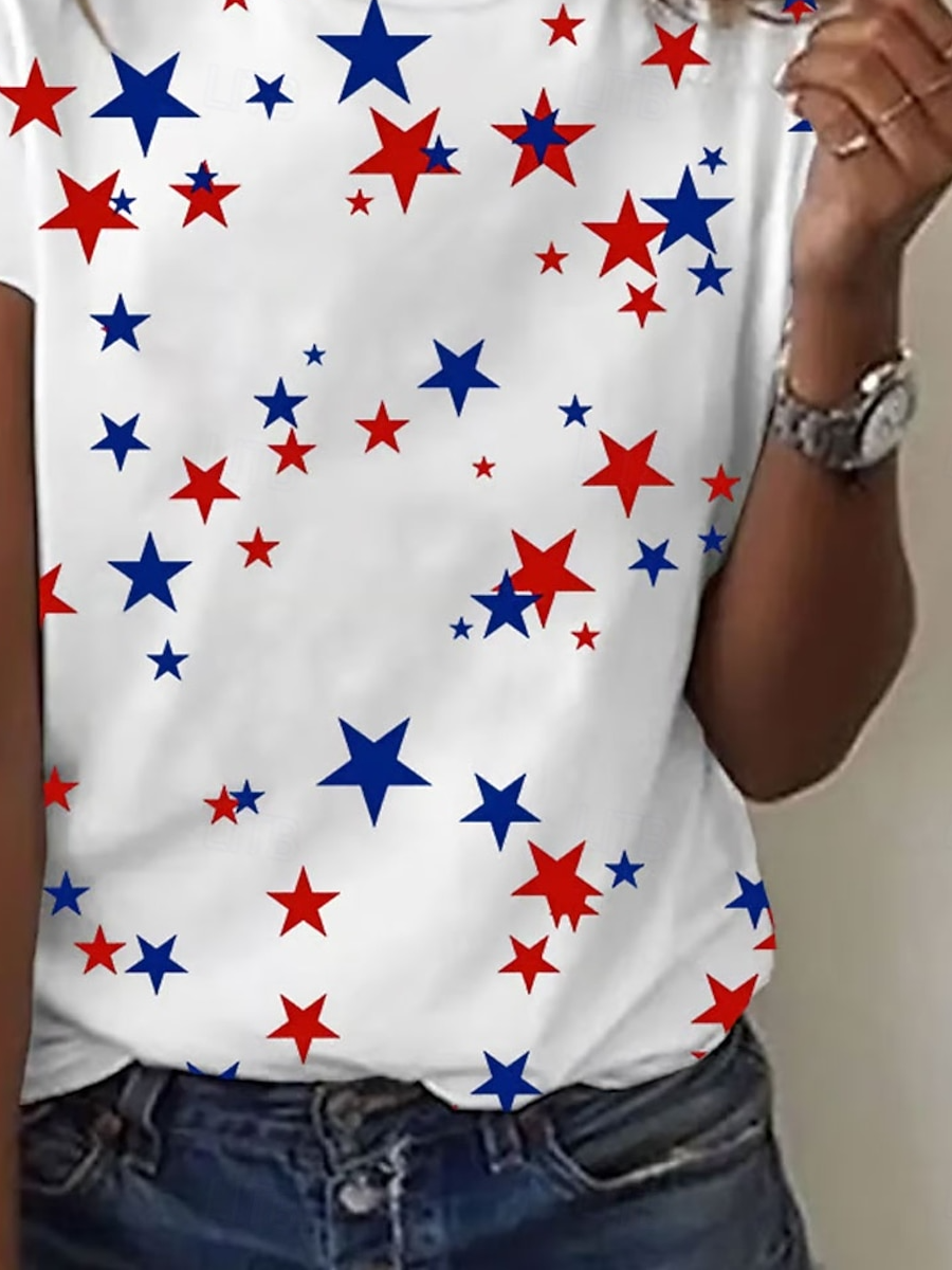 Star Casual Crew Neck Regular Fit T-Shirt