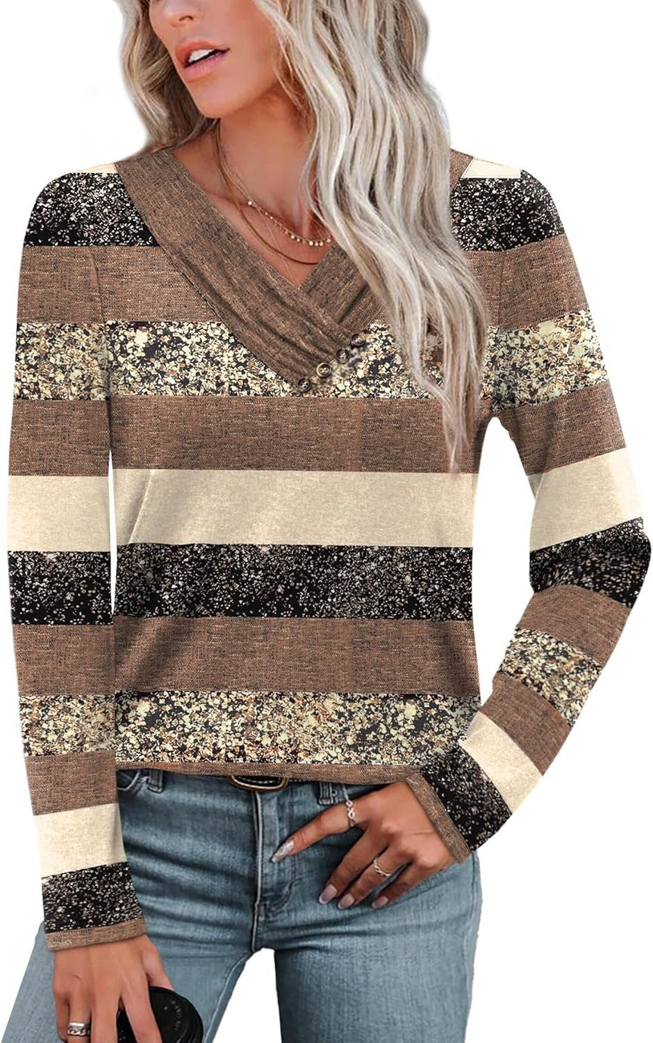 Cotton Striped Casual Loose T-Shirt
