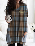 Outsiders TV plaid printed casual long sleeved Tunic