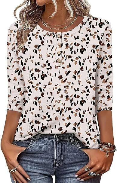 Cotton Leopard Casual Loose T-Shirt