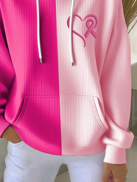Printing Casual Loose Heart/Cordate Hoodie
