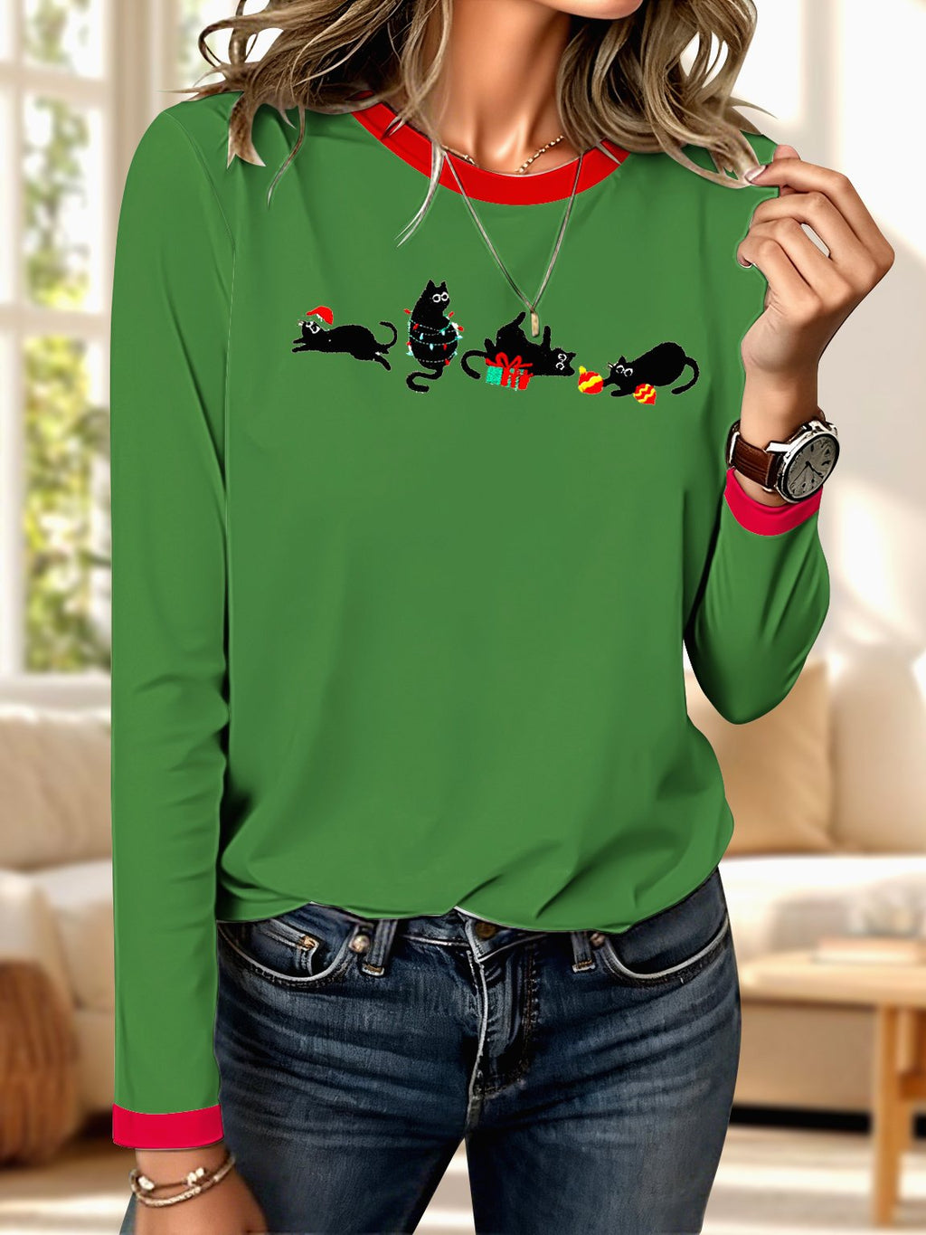 Regular Fit Vintage Crew Neck Cotton T-Shirt