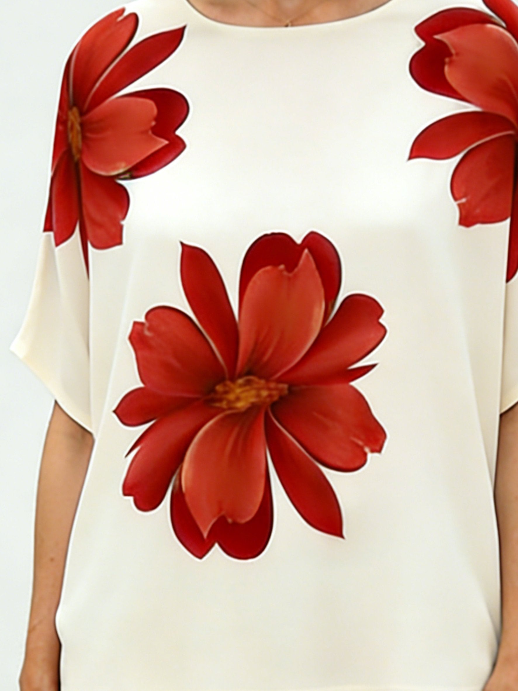 3D Printing Crew Neck Loose Summer Going Out Casual Top