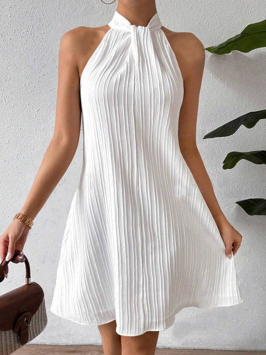 Elegant Ruched Plain Others Dress With No