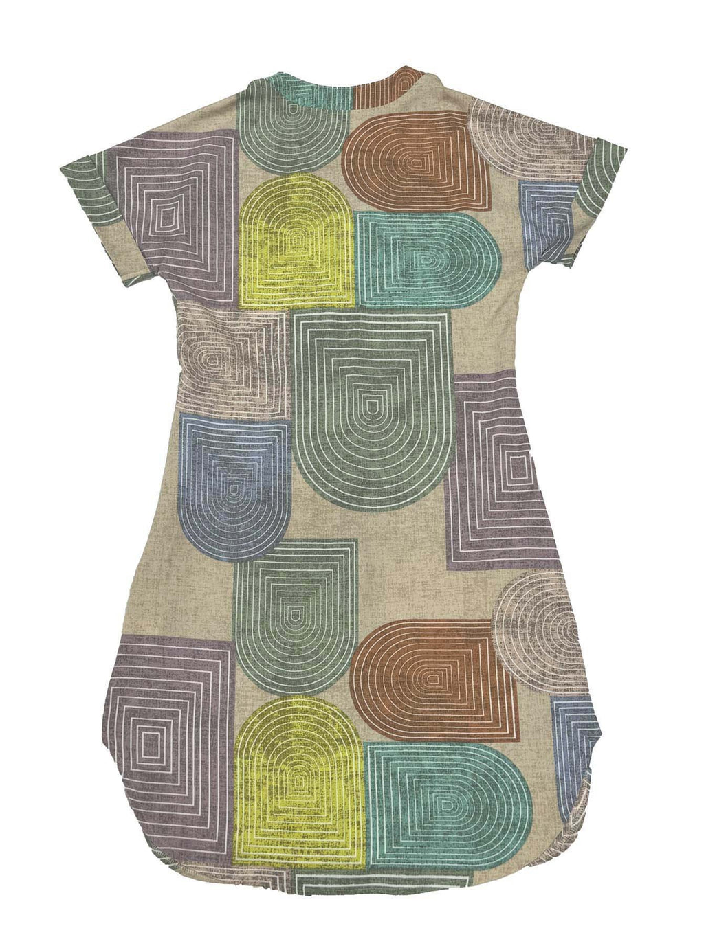 Loose Casual Geometric Others Dress With No