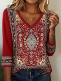Cotton-Blend Casual Loose T-Shirt