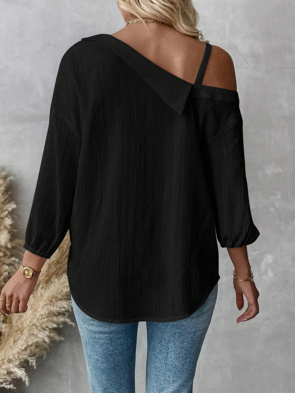 Vintage Plain Loose Linen Blend Shirt