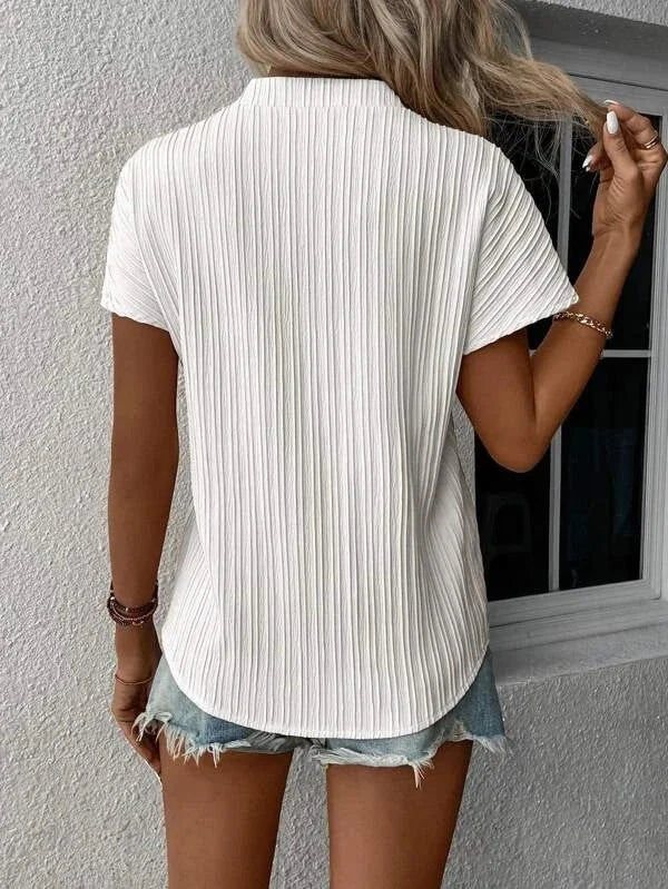 Elegant V Neck Loose T-Shirt