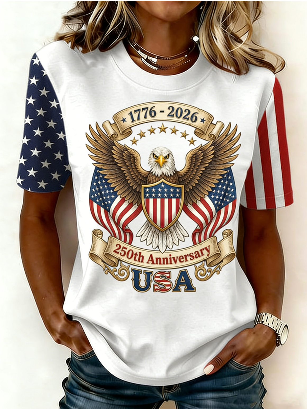 250th anniversary Casual Crew Neck T-Shirt