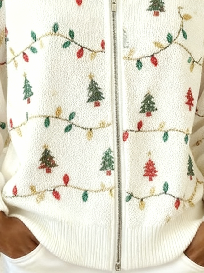 Loose Simple Others Wool/Knitting Cardigan
