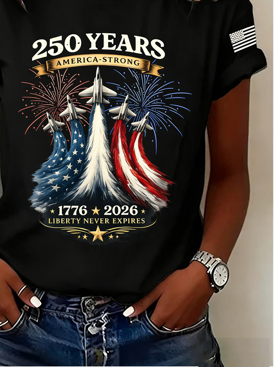 250th anniversary Casual Crew Neck T-Shirt
