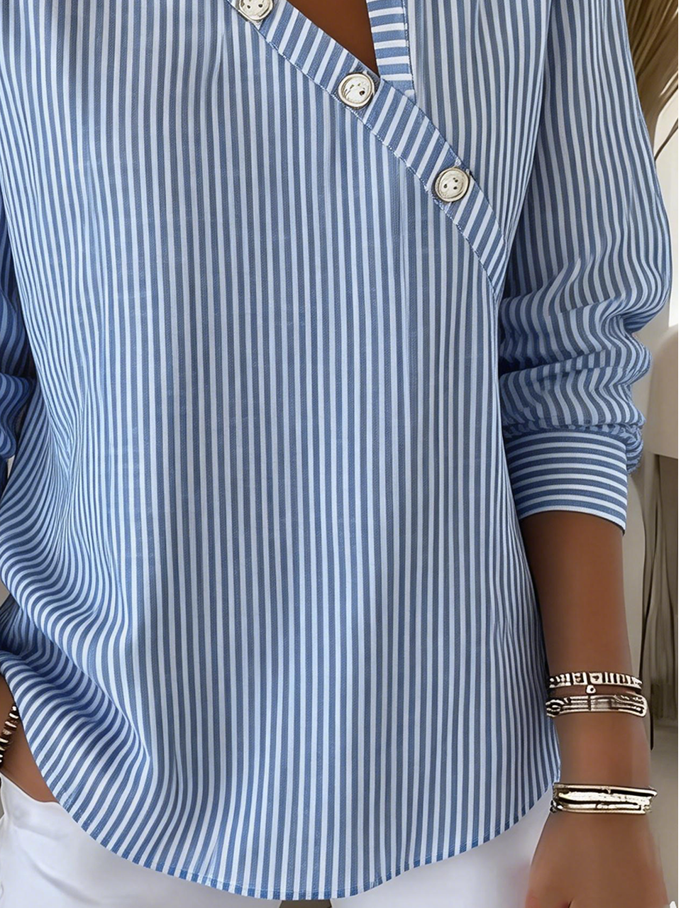 Others Loose Striped Vintage T-Shirt