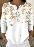 Casual Henley Collar Sweater