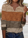 Cotton V Neck Loose Casual T-Shirt