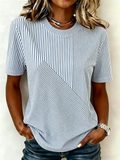 Regular Fit Casual Cotton-Blend T-Shirt
