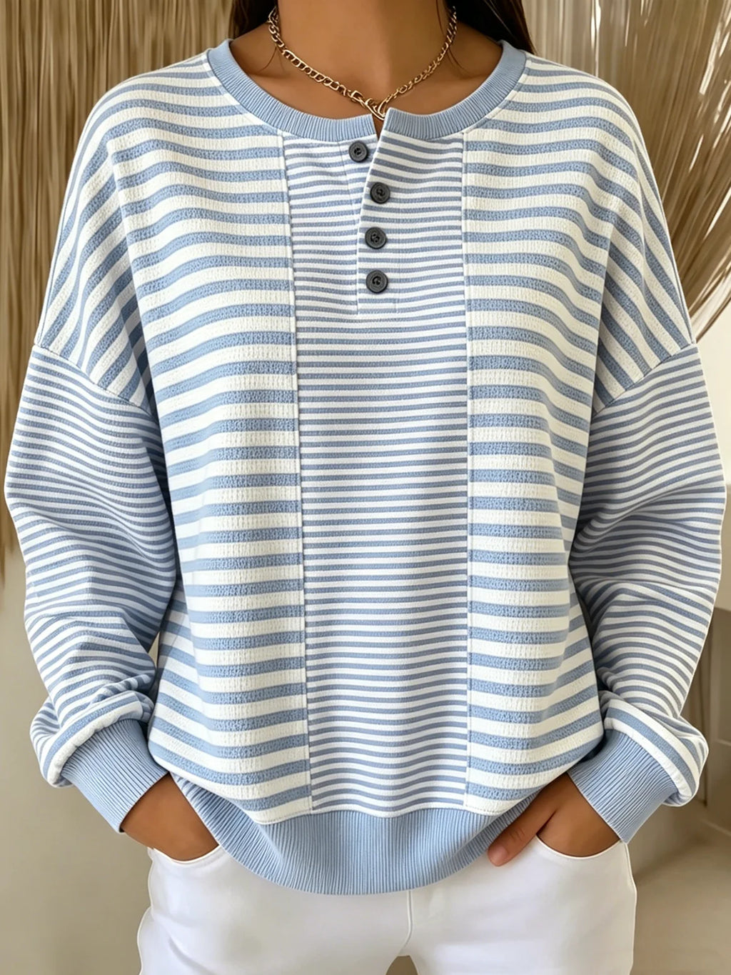 Casual Others Striped Sweatshirt