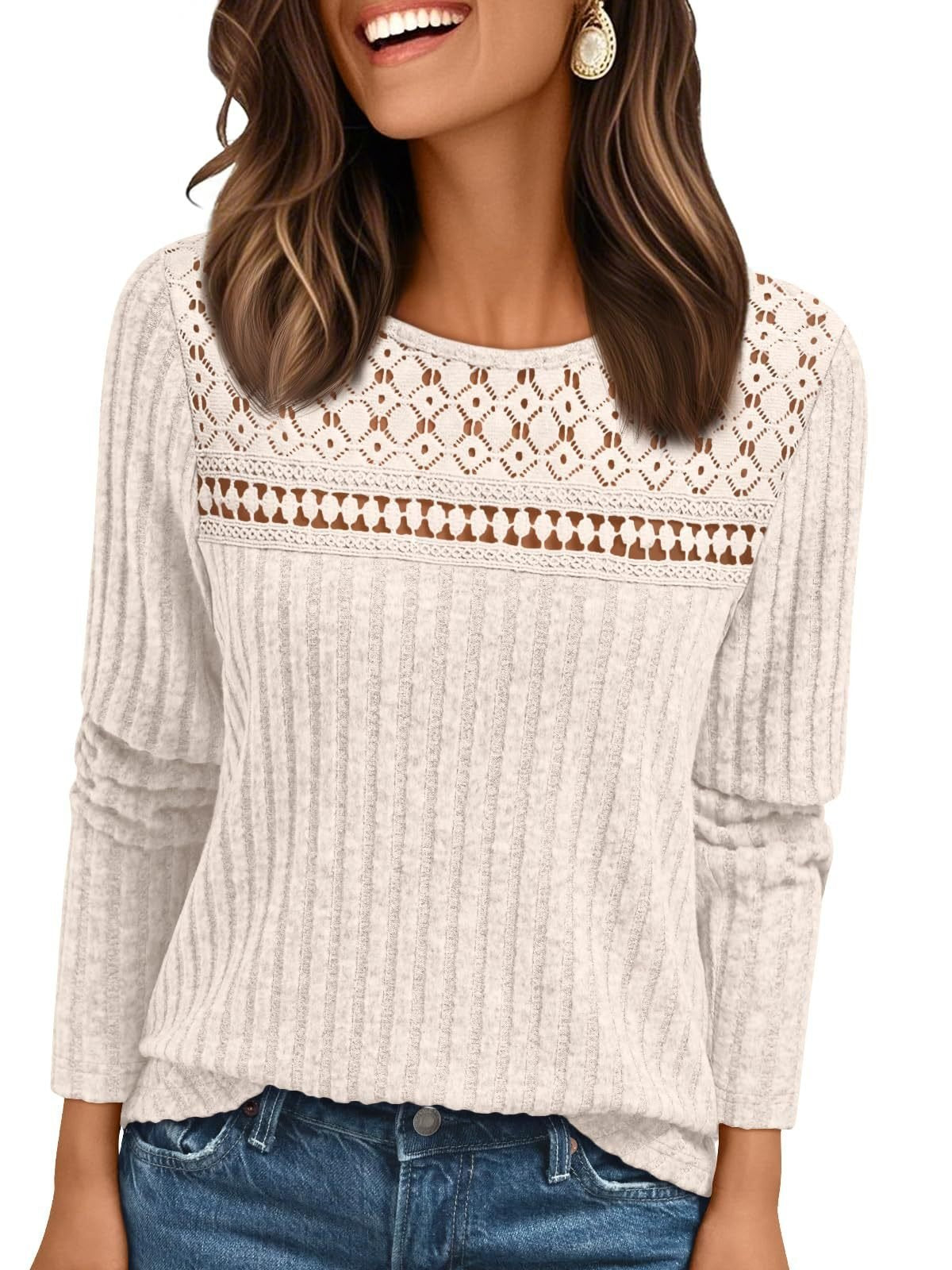 Cotton-Blend Elegant Loose T-Shirt